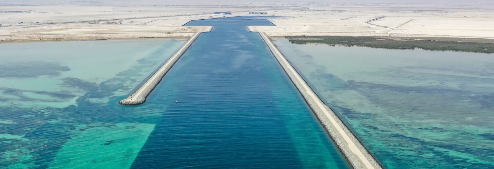 Aerial view of Marsa, currently under construction