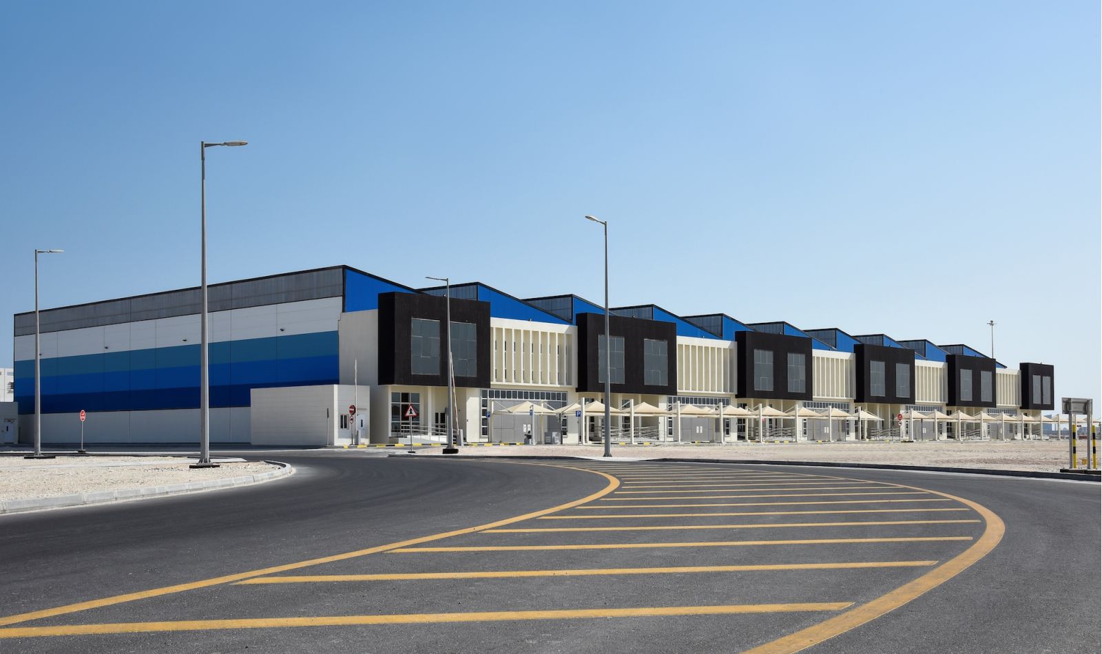 Exterior of warehouses